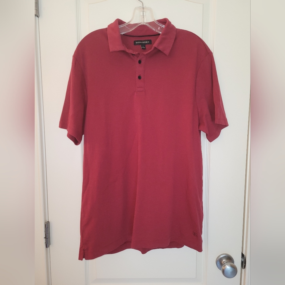 Men's Banana Republic Maroon 3 Button Polo